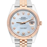 Rolex Datejust 41 126331 Steel and Everose Gold Mother of Pearl Diamond Dial