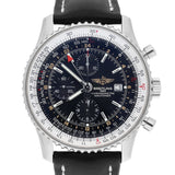 Breitling Navitimer World A24322 Black Dial Stainless Steel 46mm Automatic Watch