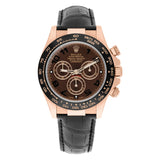 Rolex Daytona 116515LN 40mm 18k Everose Gold Chocolate Dial Leather Strap
