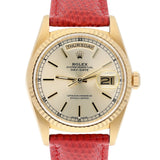 Rolex Day-Date 18238 36mm 18K Yellow Gold Fluted Bezel Silver Dial