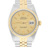 Rolex Datejust 36 Reference 16013 Two-Tone Champagne Linen Dial Jubilee Bracelet circa 1981