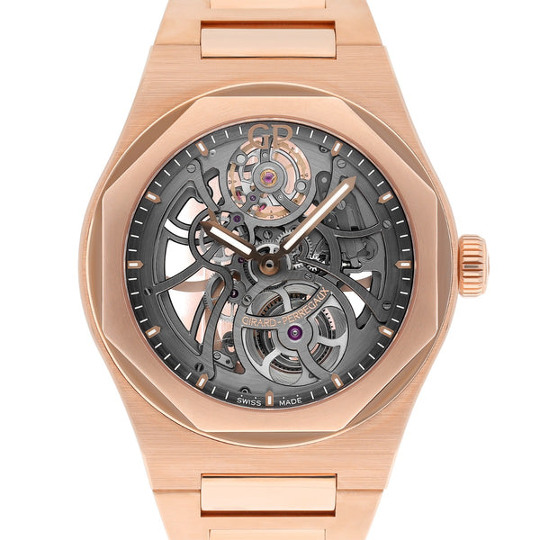 Girard-Perregaux Laureato Skeleton Rose Gold Bracelet Watch Ref. 81015