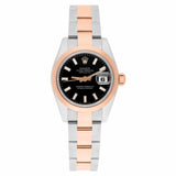 Rolex Datejust 179161 Ladies 26mm Black Dial Two-Tone 18kt Rose Gold and Stainless Steel 2020