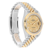 Rolex Datejust 41 126333-0012 Two-Tone Fluted Bezel Champagne Diamond Dial Jubilee Bracelet