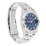 Rolex Datejust 126234-0038 36mm Blue Diamond Dial Fluted Bezel Stainless Steel Oyster Bracelet Watch 2020