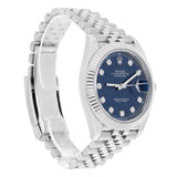 Rolex Datejust 126334-0016 41mm Blue Diamond Dial Jubilee Stainless Steel Watch
