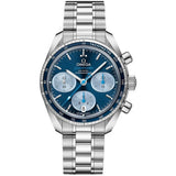 Omega Speedmaster Co-Axial Chronograph 38mm Stainless Steel Blue Dial Ref. 324.30.38.50.03.002