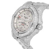 Breitling Superocean 44mm Custom Diamond Stainless Steel Watch A44360