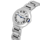 Cartier Ballon Bleu W69010Z4 28mm Stainless Steel Silver-Tone Dial Ladies Quartz Watch