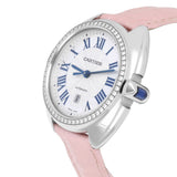 Cartier Clé de Cartier 31mm Silver Guilloche Dial Diamond Bezel Steel Watch W4CL0005
