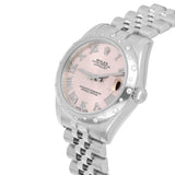 Rolex Datejust 178344 31mm Pink Roman Numeral Dial Diamond Bezel Jubilee Bracelet 2017