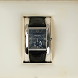 Cartier Tank MC WSTA0010 Steel Blue Dial Black Alligator Strap