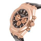 Audemars Piguet Royal Oak Chronograph 26331OR.OO.D821CR.01 41mm Rose Gold Brown Dial Leather Strap
