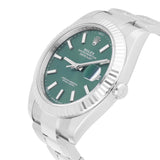 Rolex Datejust 41 Reference 126334 Mint Green Dial Stainless Steel Jubilee Bracelet
