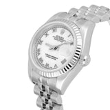 Rolex Lady-Datejust 26mm Steel & White Gold 179174 White Roman Dial
