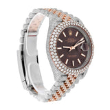 Rolex Datejust 41 126331 Rose Gold and Stainless Steel Diamond-Set Brown Dial Watch