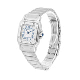 Cartier Santos Galbée W20056D6/1565 24mm Stainless Steel Silver-Tone Dial Ladies Watch