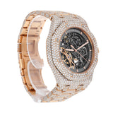 Audemars Piguet Royal Oak 15407OR.OO.1220OR.01 Double Balance Wheel 41mm Rose Gold Diamond Skeleton