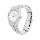 Rolex Datejust 126234 36mm Stainless Steel White Roman Dial Diamond Bezel Jubilee Bracelet