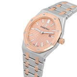 Audemars Piguet Royal Oak 33mm 67650SR.OO.1261SR.01 Pink Dial Two-Tone Watch with Box and Papers