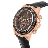 Rolex Daytona 116515LN 40mm 18k Everose Gold Chocolate Dial Leather Strap