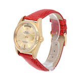 Rolex Day-Date 18238 36mm 18K Yellow Gold Fluted Bezel Silver Dial