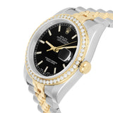 Rolex Datejust 36 116233 Two-Tone Diamond Bezel Black Dial Jubilee Bracelet