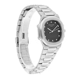 Patek Philippe Nautilus 3900/1 33mm Black Diamond Dial Stainless Steel Quartz Watch with Box and Papers
