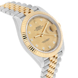 Rolex Datejust 41 126333-0012 Two-Tone Fluted Bezel Champagne Diamond Dial Jubilee Bracelet