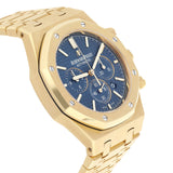 Audemars Piguet Royal Oak Chronograph 26320BA.OO.1220BA.02 41mm Yellow Gold Blue Dial Watch 2017