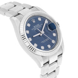 Rolex Datejust 126234-0038 36mm Blue Diamond Dial Fluted Bezel Stainless Steel Oyster Bracelet Watch 2020