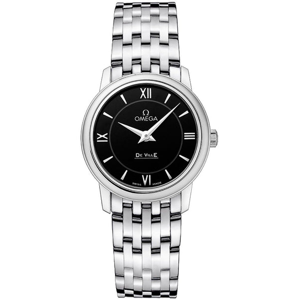 Omega De Ville Prestige 424.10.27.60.01.001 27.4mm Stainless Steel Black Dial
