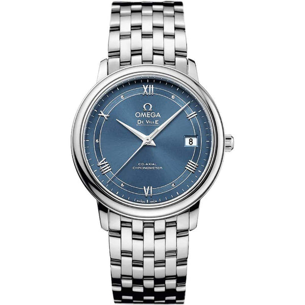 Omega De Ville Prestige Co-Axial 36.8mm Stainless Steel Blue Dial – Ref. 424.10.37.20.03.002