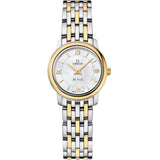Omega De Ville Prestige 424.20.24.60.05.001 24.4mm Two-Tone Mother-of-Pearl Quartz Watch