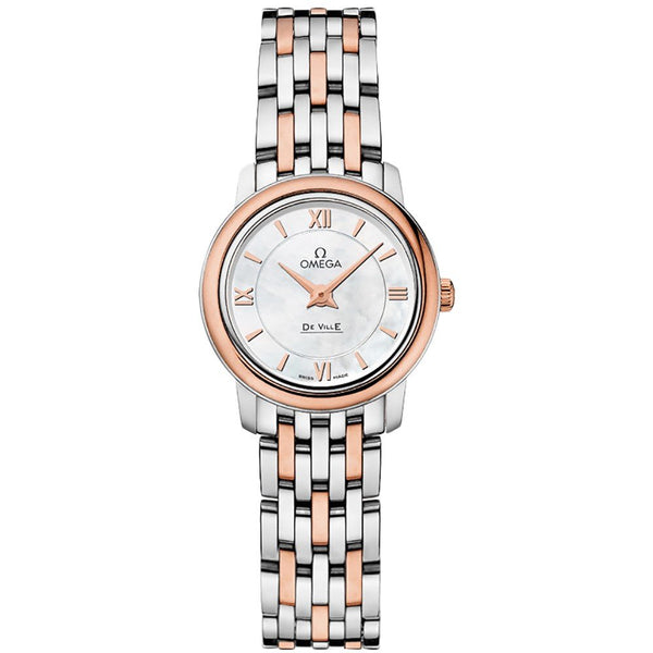 Omega De Ville Prestige 424.20.24.60.05.002 24.4mm Two-Tone Quartz Watch