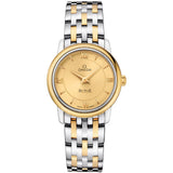 Omega De Ville Prestige 424.20.27.60.08.001 27.4mm Two-Tone Champagne Dial