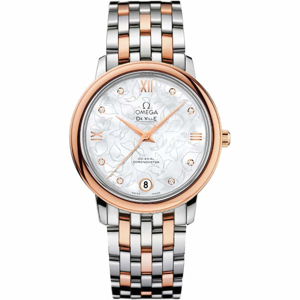 Omega De Ville Prestige Co-Axial 424.20.33.20.55.001 32.7mm Two-Tone Rose Gold