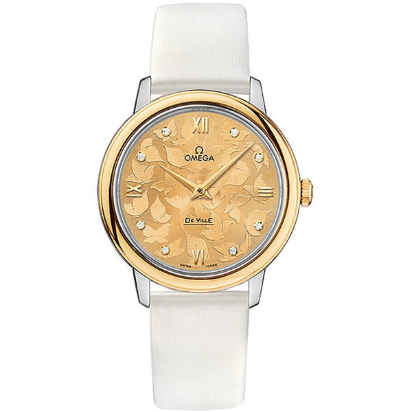 Omega De Ville Prestige 424.22.33.60.58.001 Two-Tone 32.7mm Champagne Dial