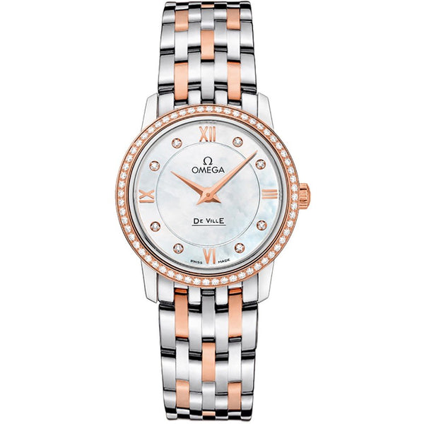 Omega De Ville Prestige 424.25.27.60.55.002 27.4mm Rose Gold Mother-of-Pearl
