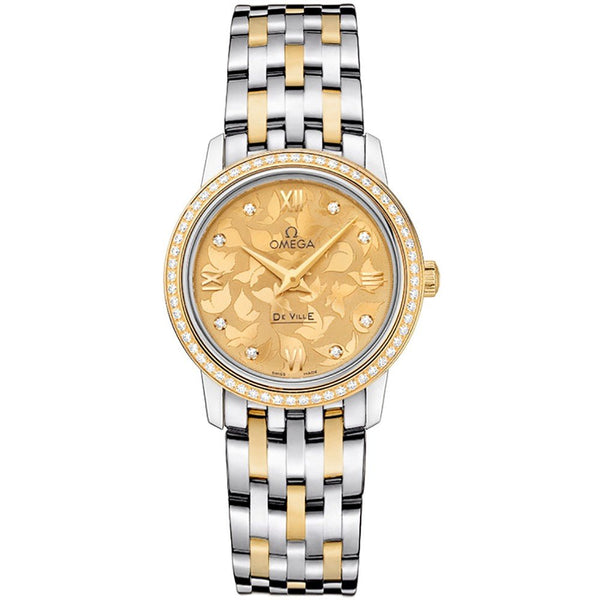 Omega De Ville Prestige 424.25.27.60.58.002 Two-Tone 27.4mm Quartz Watch