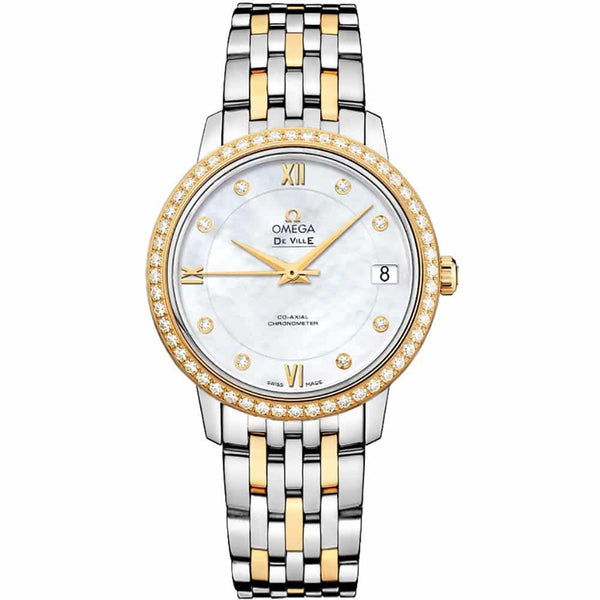Omega De Ville Prestige Co-Axial 424.25.33.20.55.001 32.7mm Two-Tone Mother-of-Pearl