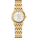 Omega De Ville Prestige 424.50.24.60.05.001 in 18kt Yellow Gold with Mother-of-Pearl Dial