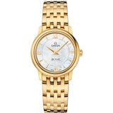 Omega De Ville Prestige 424.50.27.60.05.001 in 18k Yellow Gold with Mother-of-Pearl Dial