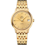 Omega De Ville Prestige Co-Axial 424.50.33.20.08.001 in 18k Yellow Gold with Champagne Dial