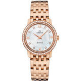 Omega De Ville Prestige 424.55.27.60.55.002 in 18kt Rose Gold with Mother-of-Pearl Dial