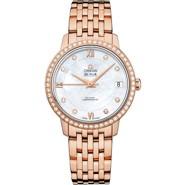 Omega De Ville Prestige Co-Axial 424.55.33.20.55.002 32.7mm 18kt Rose Gold