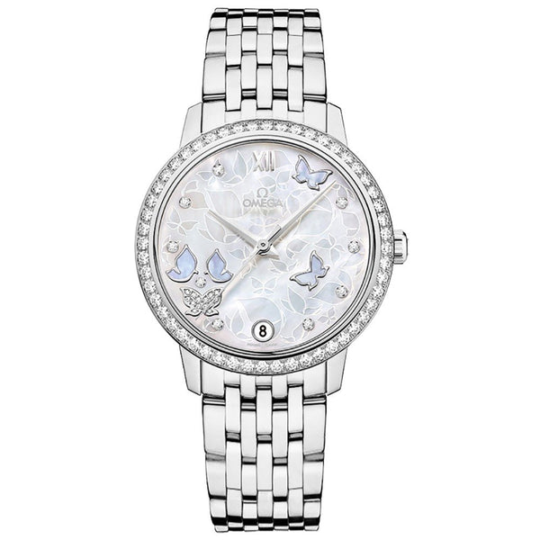 Omega De Ville Prestige Co-Axial 424.55.33.20.55.003 32.7mm 18kt White Gold