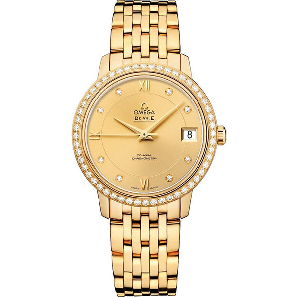 Omega De Ville Prestige Co-Axial 424.55.33.20.58.001 in 18K Yellow Gold