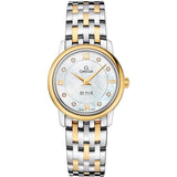 Omega De Ville Prestige 424.20.27.60.55.001 27.4mm Two-Tone Mother-of-Pearl