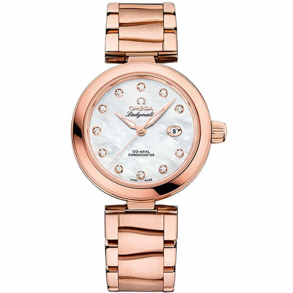 Omega De Ville Ladymatic 425.60.34.20.55.004 34mm 18kt Rose Gold